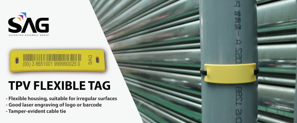 TPV Flexible Tag -Fasten a Cable Tie to Identify